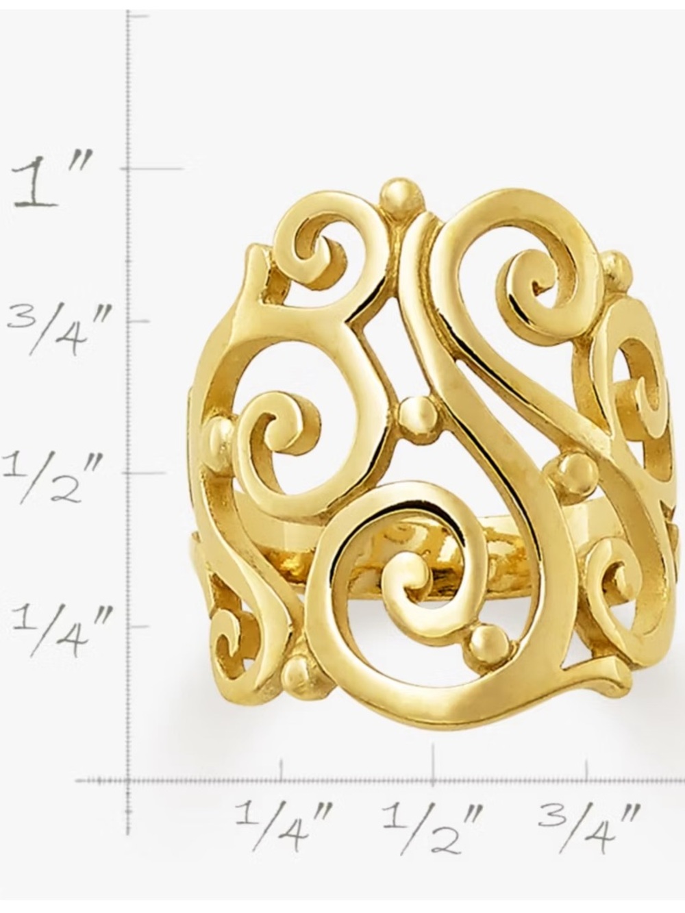 James Avery 14K Gold Open Sorrento Ring - Picture 2 of 13